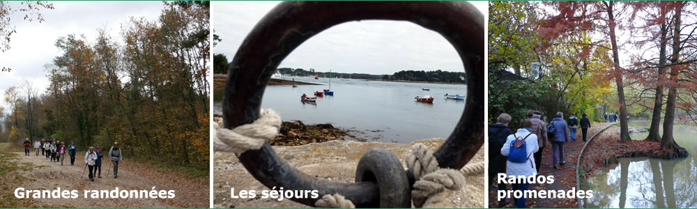 Grandes randonnées du jeudi, Randonnées promenades du lundi ou mardi, séjours