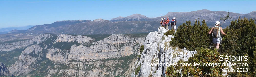 Séjour randos dans les gorges du verdon